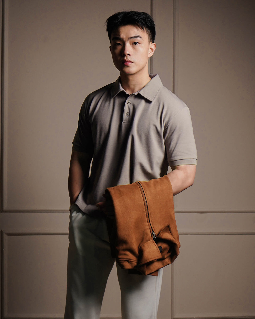 Polo Modern Fit Minimal Breeze Wear - Moonrock