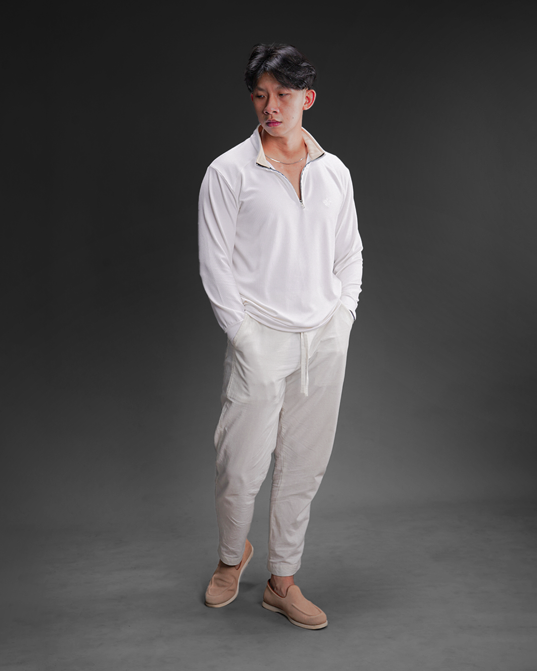 Polo Marvin IV Half Zip  - White