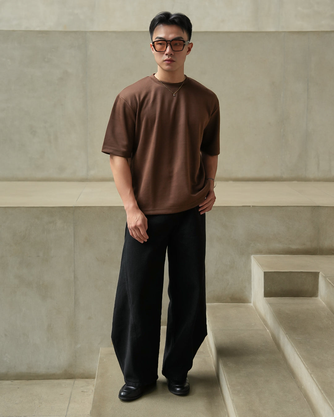 Oversize Tee Shirt Heavyweight BreezeWear - Coffee