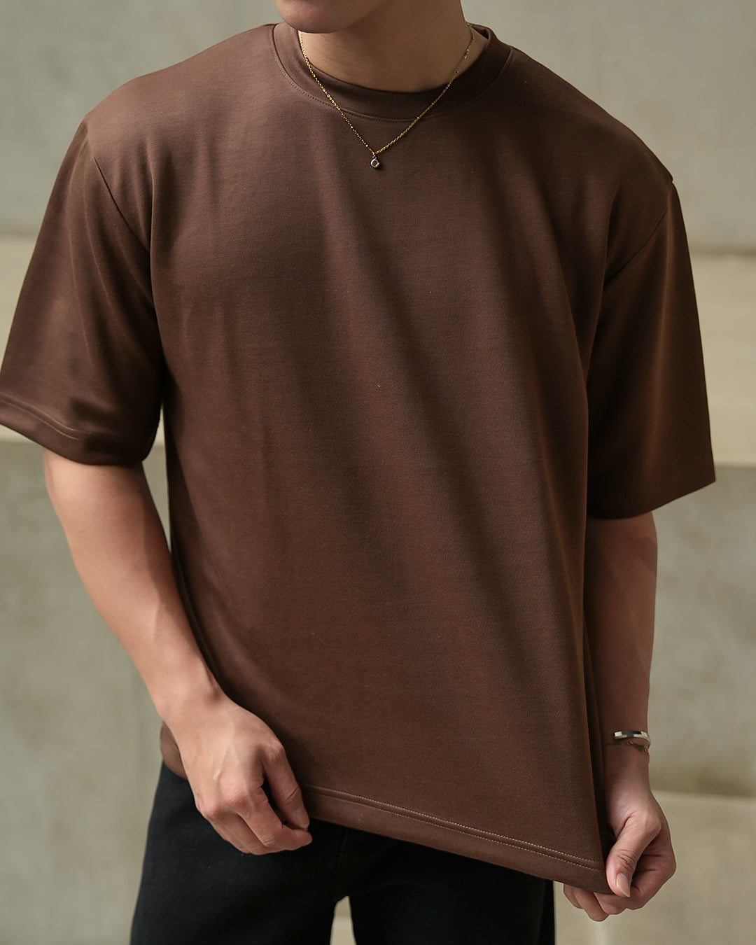 Oversize Tee Shirt Heavyweight BreezeWear - Coffee