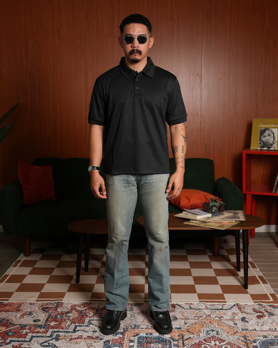 Polo Modern Fit Minimal Breeze Wear - Jet Black