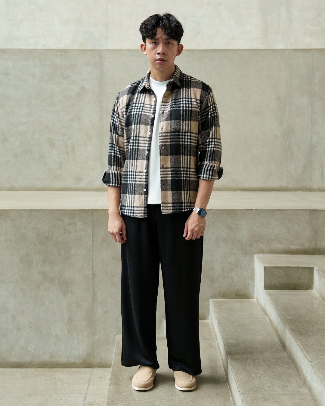 Classic Flannel Shirt - Midnight Square