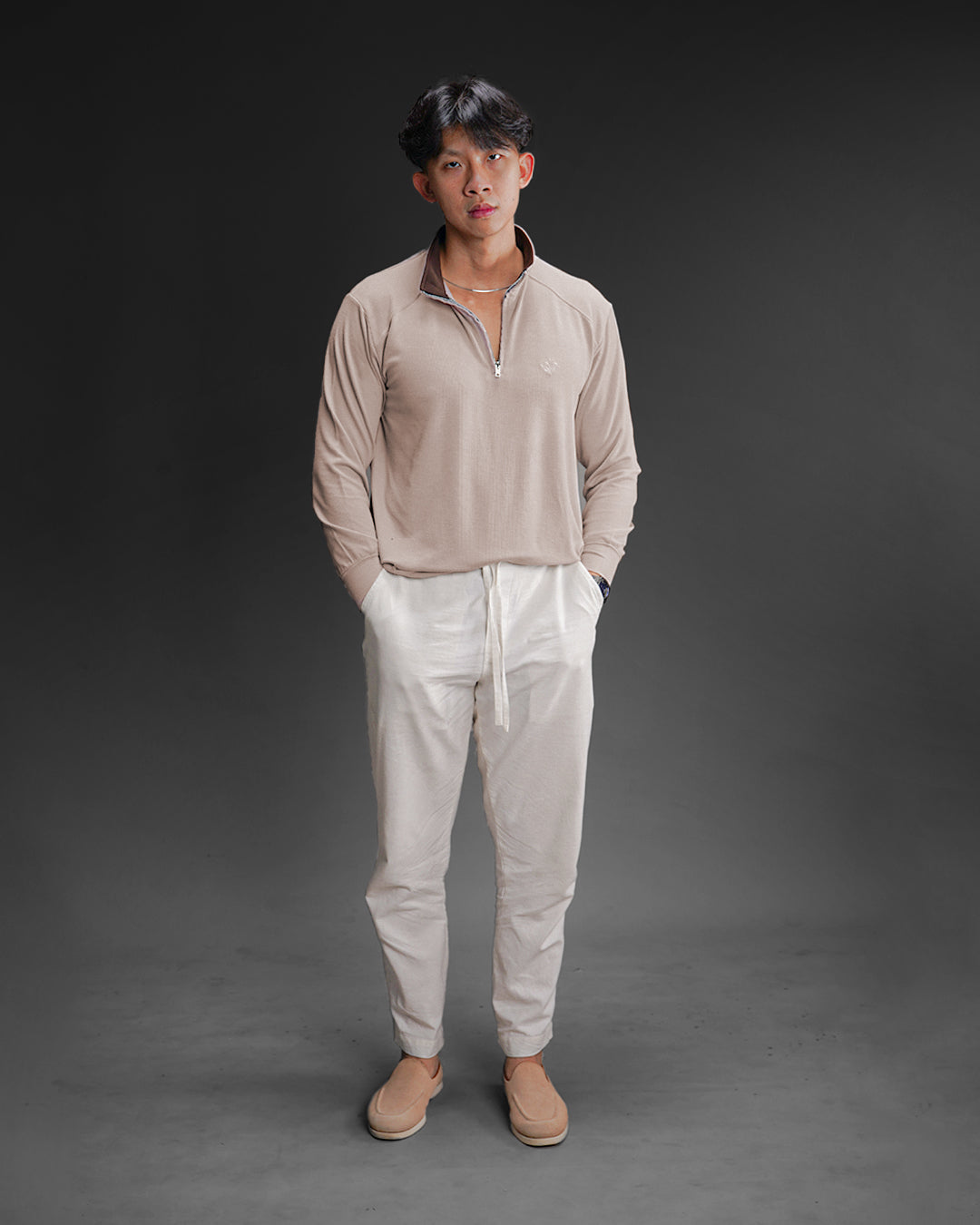 Polo Marvin IV Half Zip - Oat