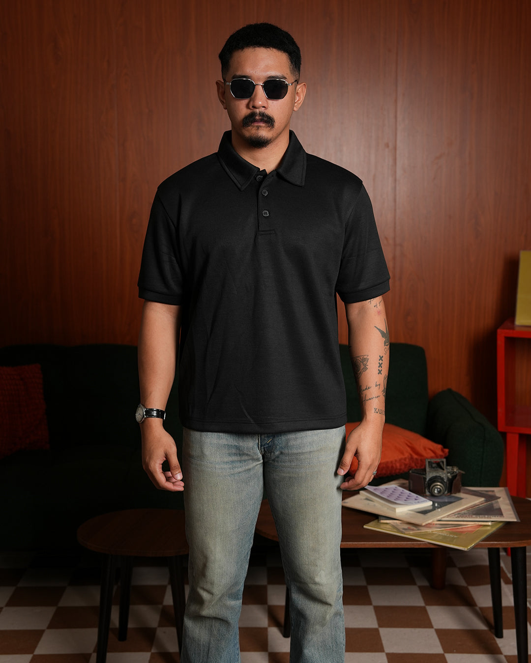 Polo Modern Fit Minimal Breeze Wear - Jet Black