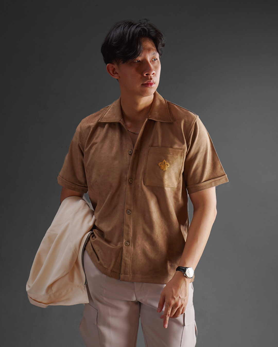 Suede Work Shirt - Brown