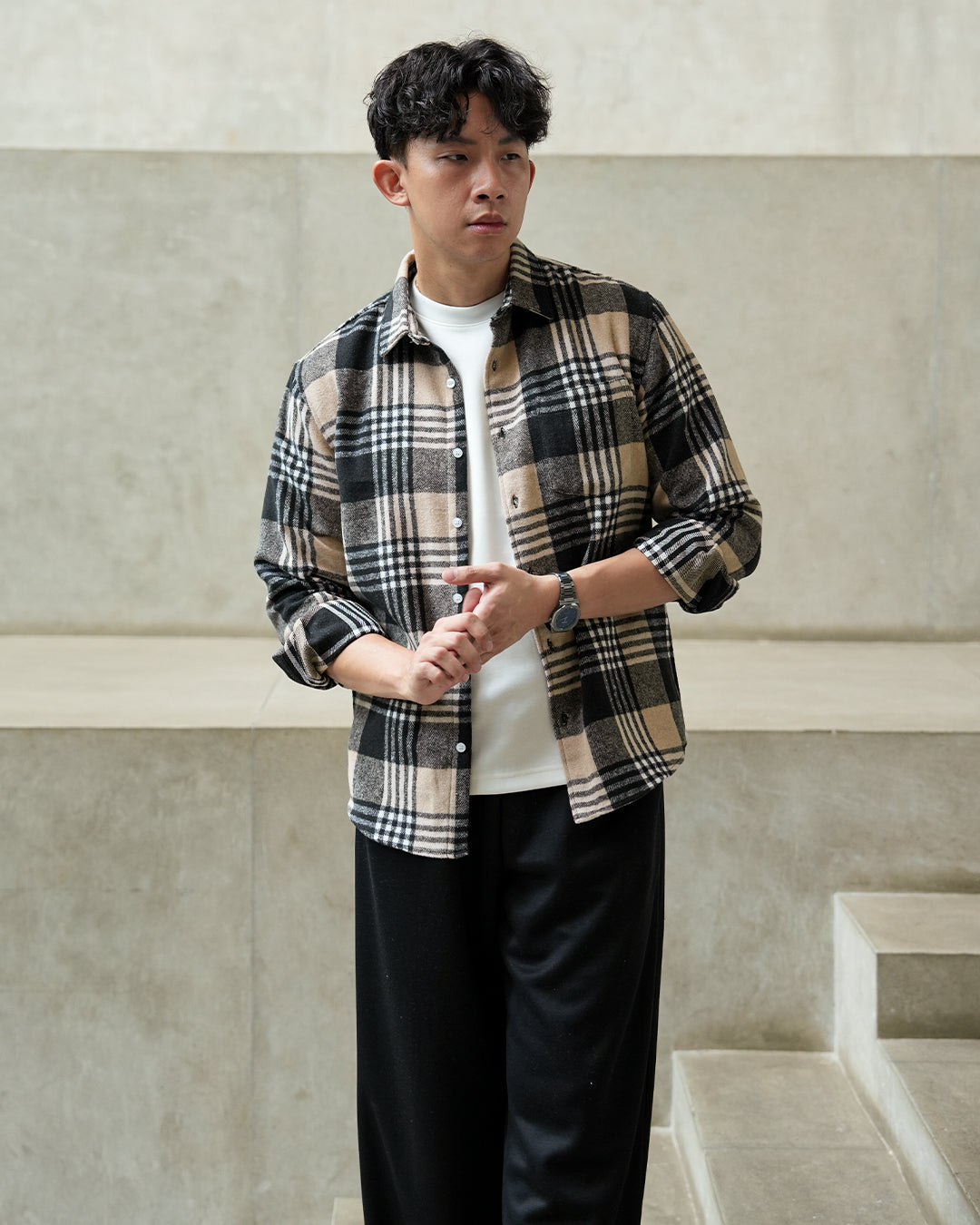 Classic Flannel Shirt - Midnight Square