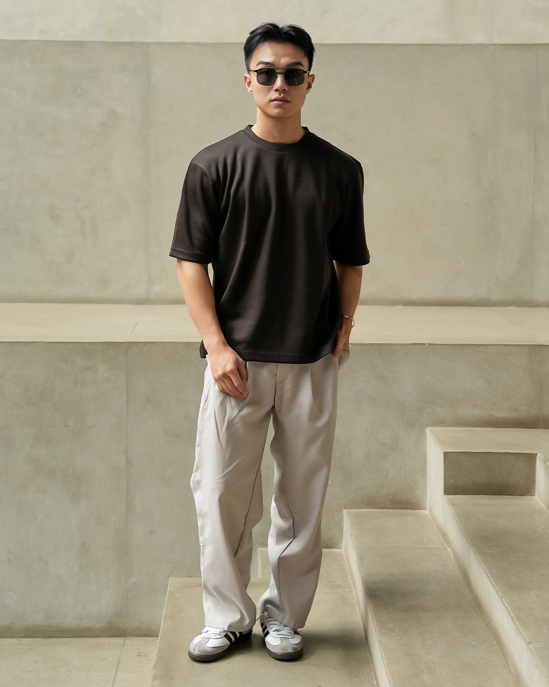 Oversize Tee Shirt Heavyweight BreezeWear - Dark Brown