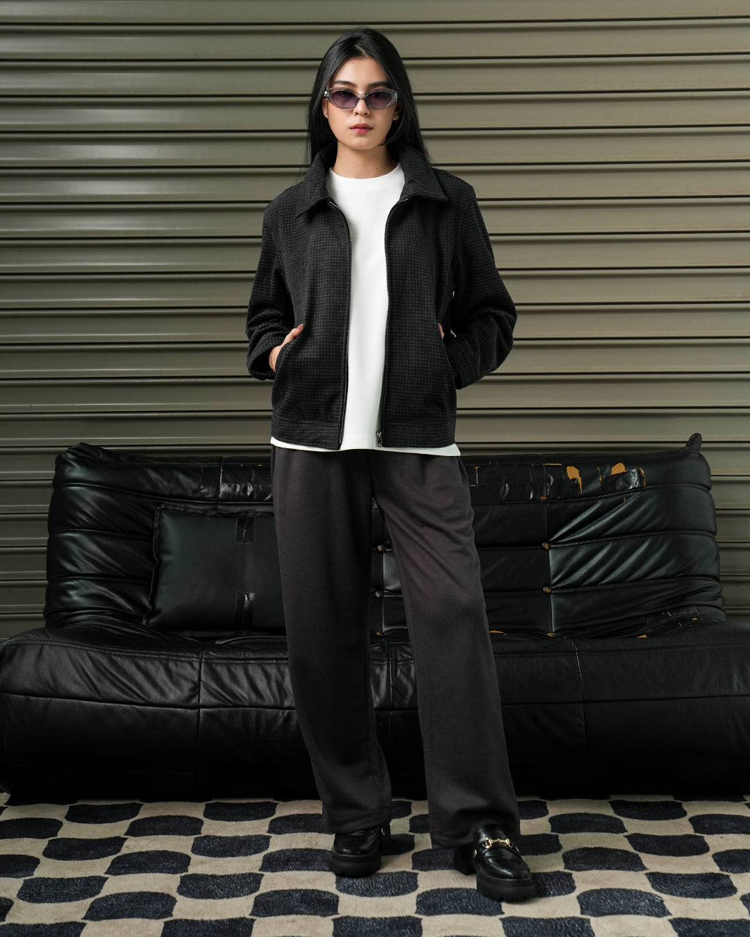 Woolaken Flannel Work Jacket - Noir Black