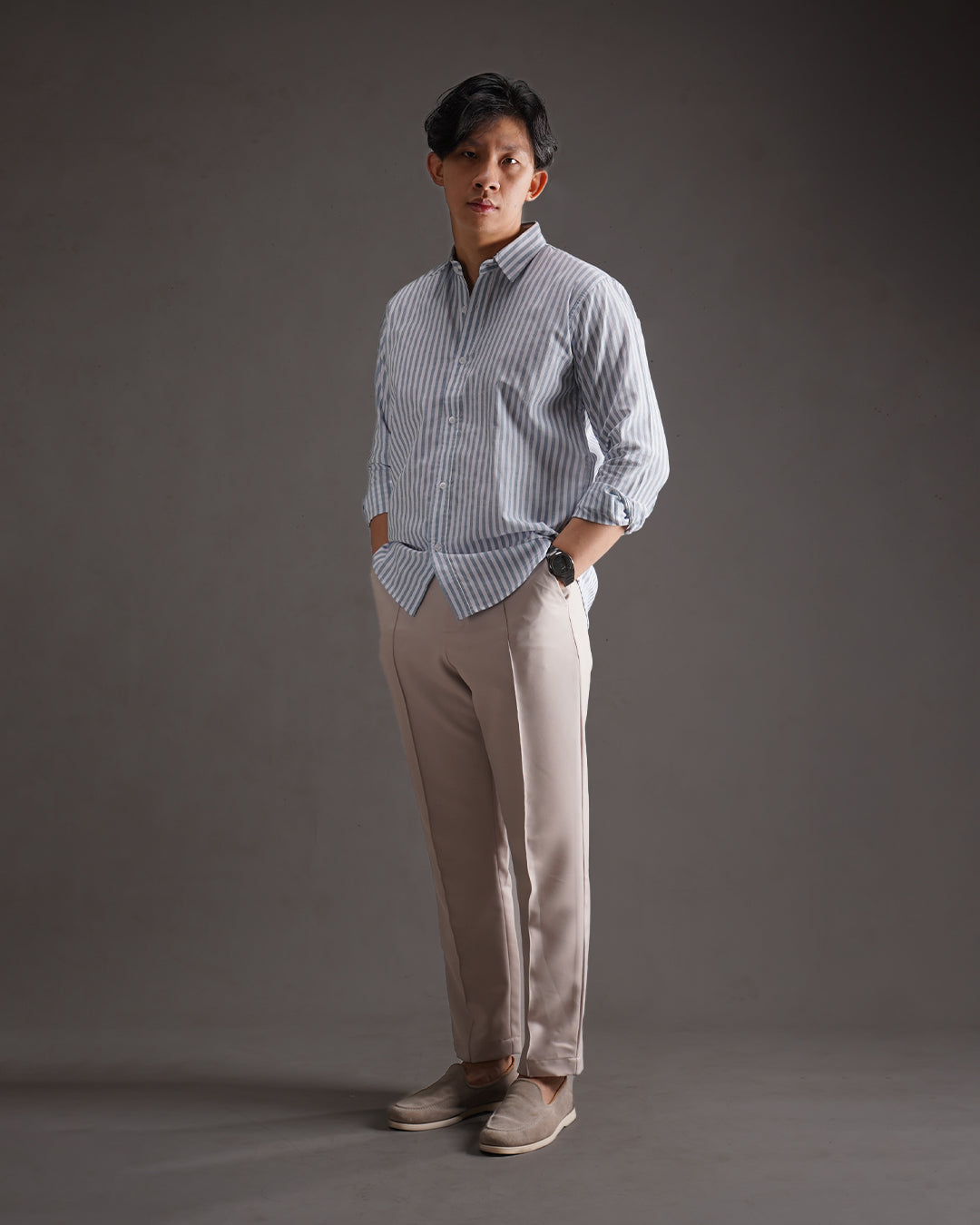 Yanded Stripe - Retro Blue