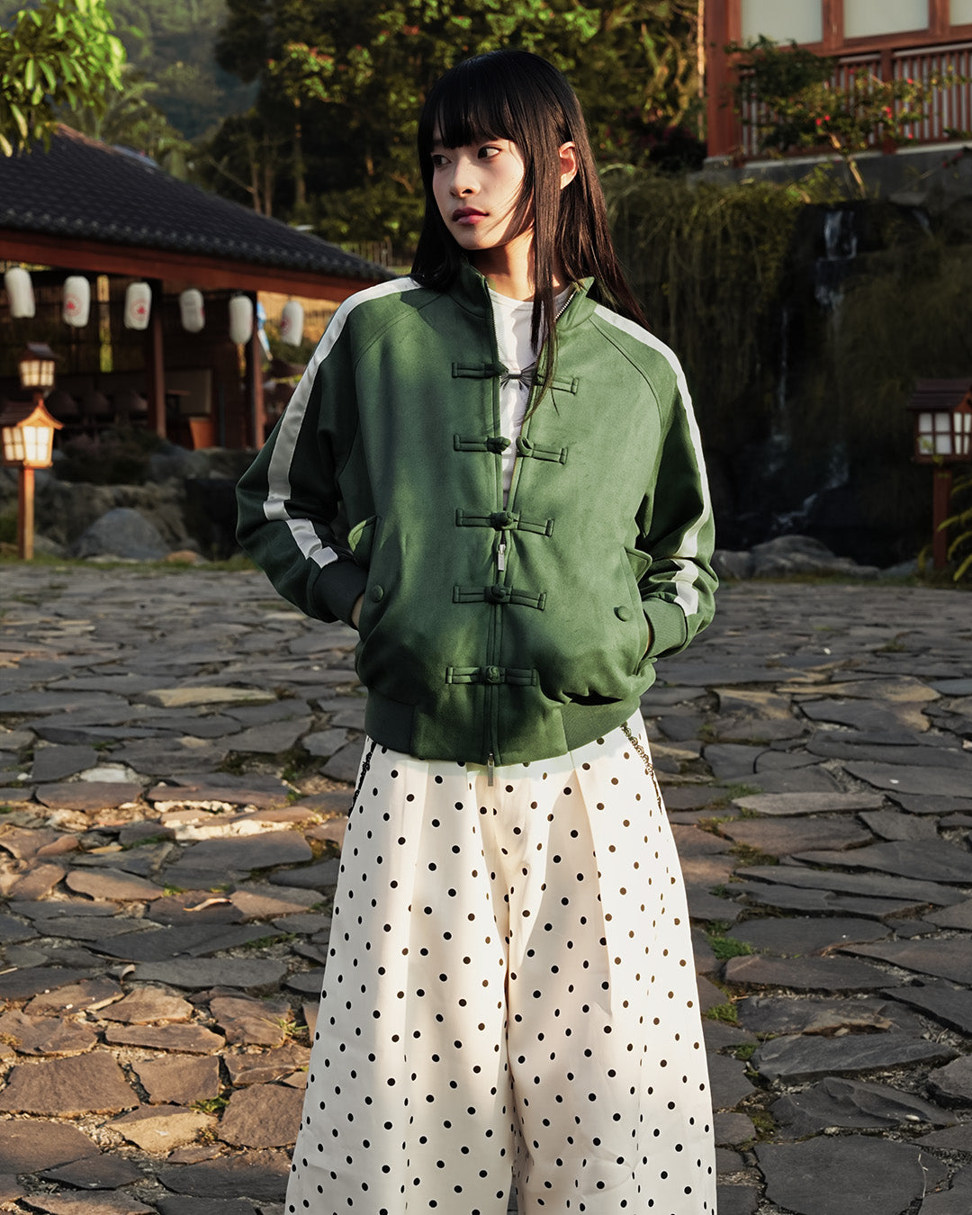 Chongsam Suede Jacket Limited - Heritage Green