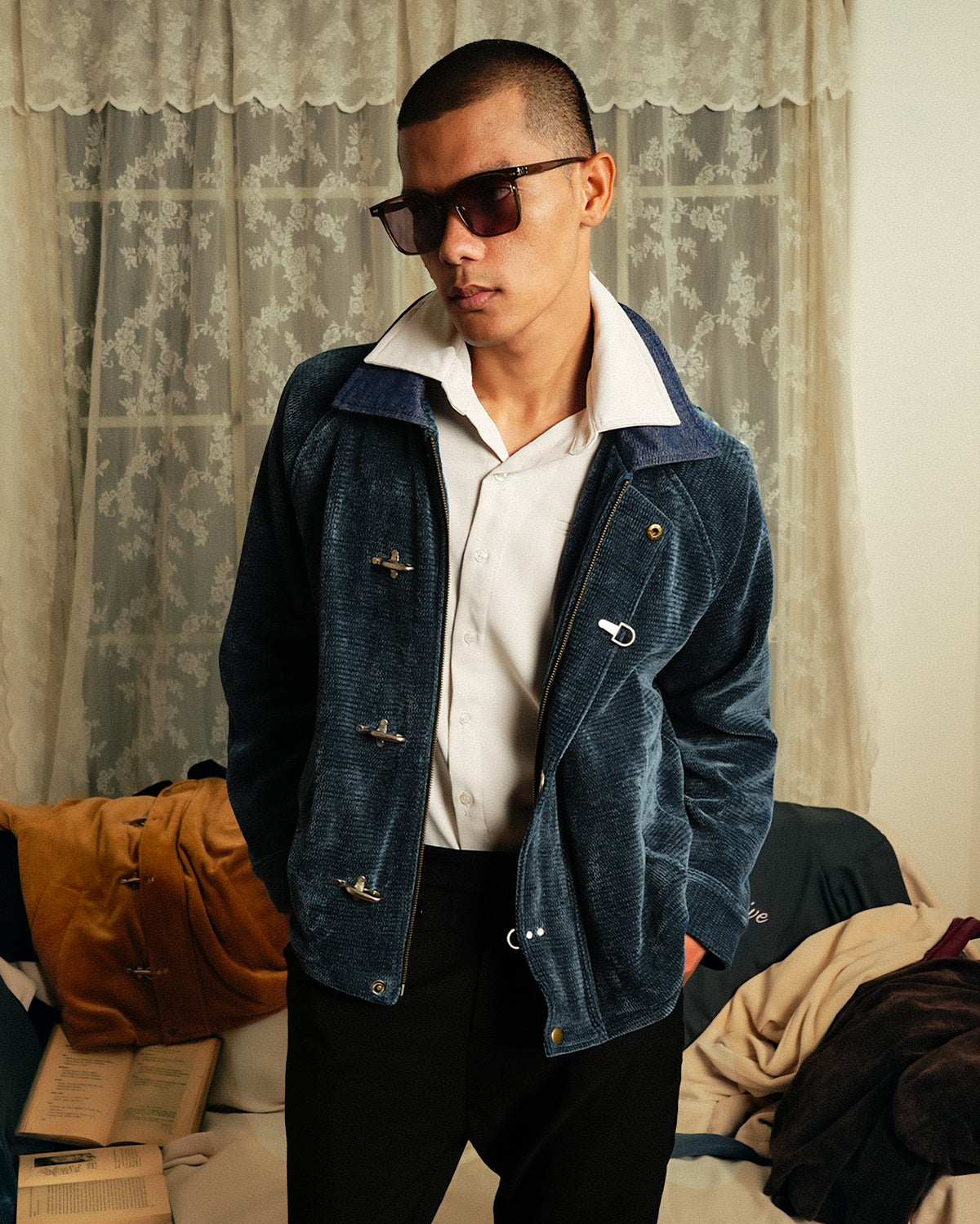 Corduroy Seaweed Clasp Jacket