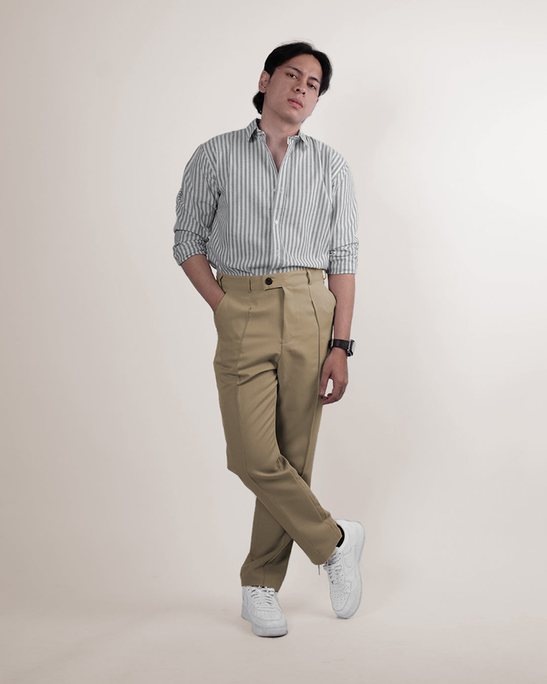 Trouser Stripe Pants - Khaki