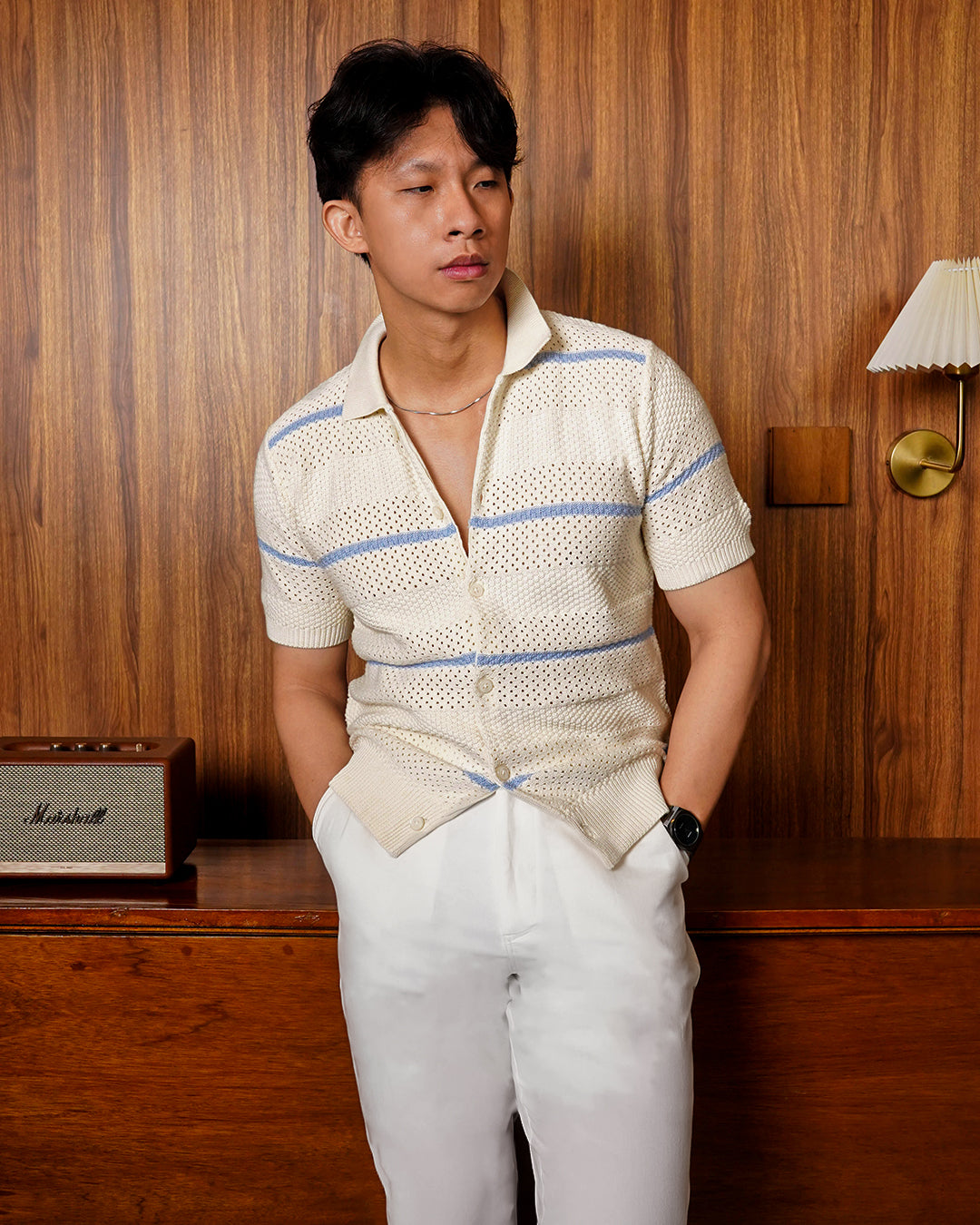 Crochet Shirt Short Sleeve - Offwhite