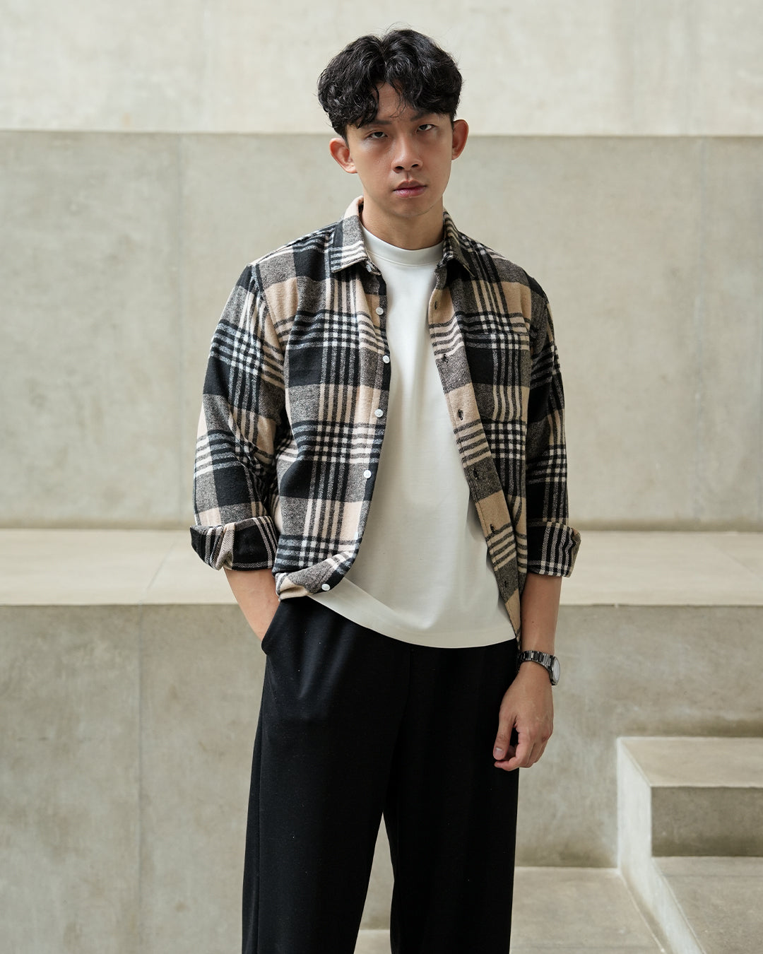 Classic Flannel Shirt - Midnight Square