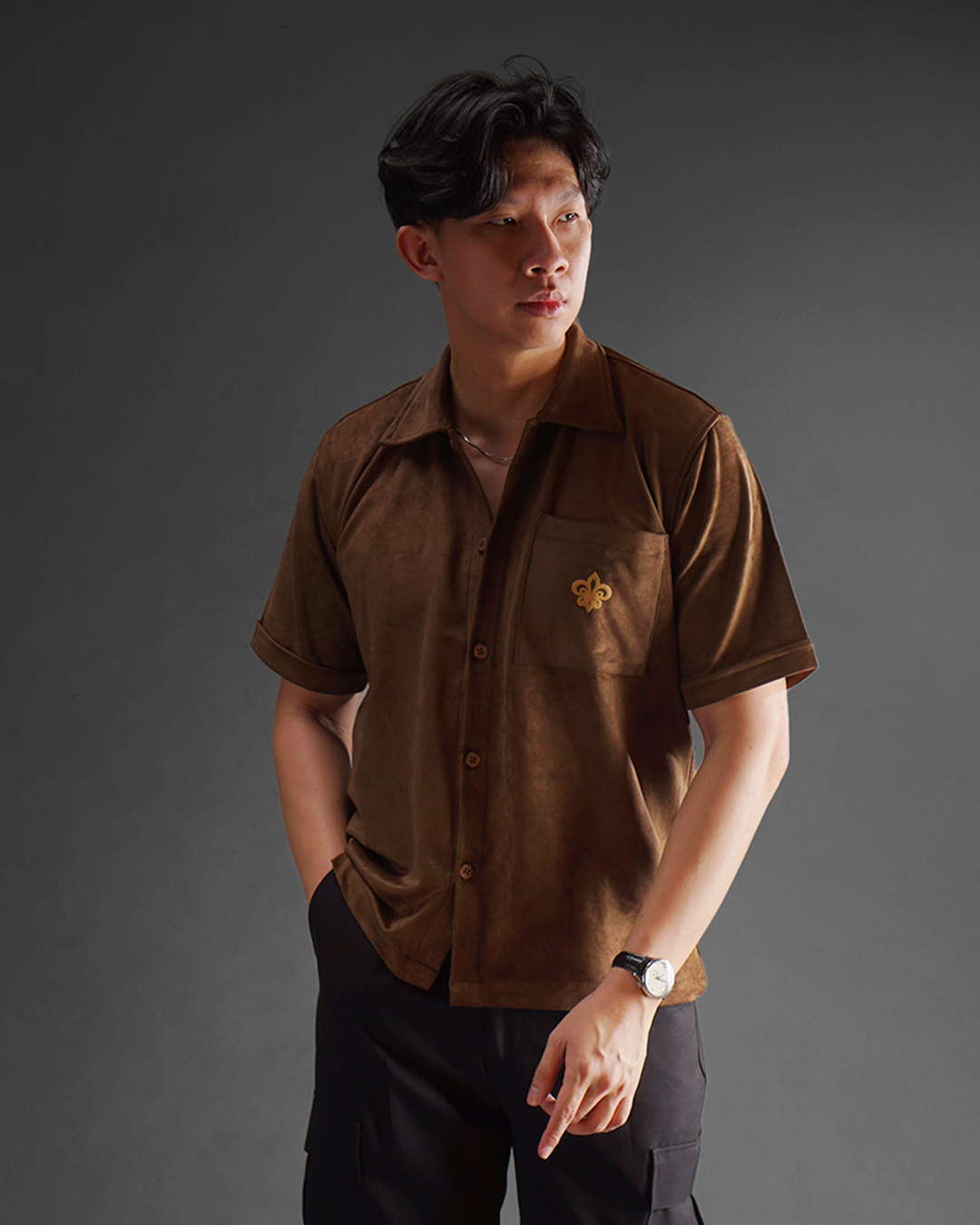 Suede Work Shirt - Coffee