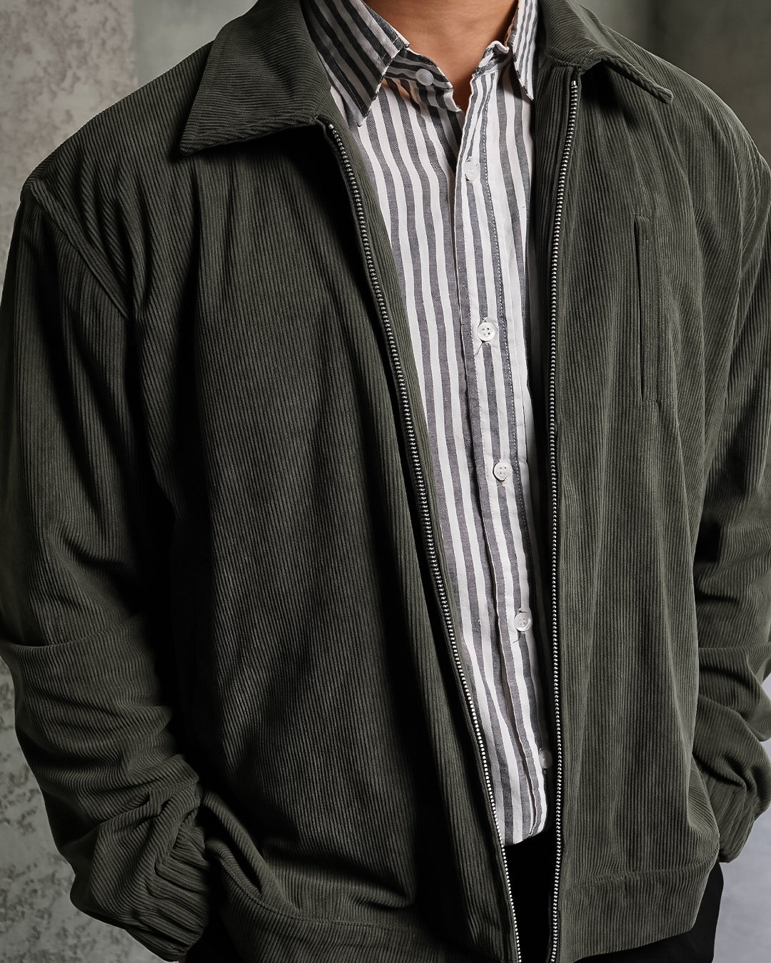 Minimal Jacket Corduroy - Army