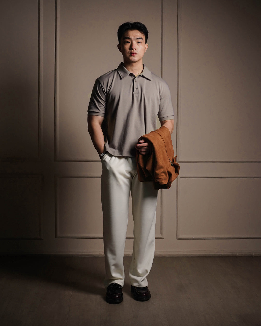 Polo Modern Fit Minimal Breeze Wear - Moonrock