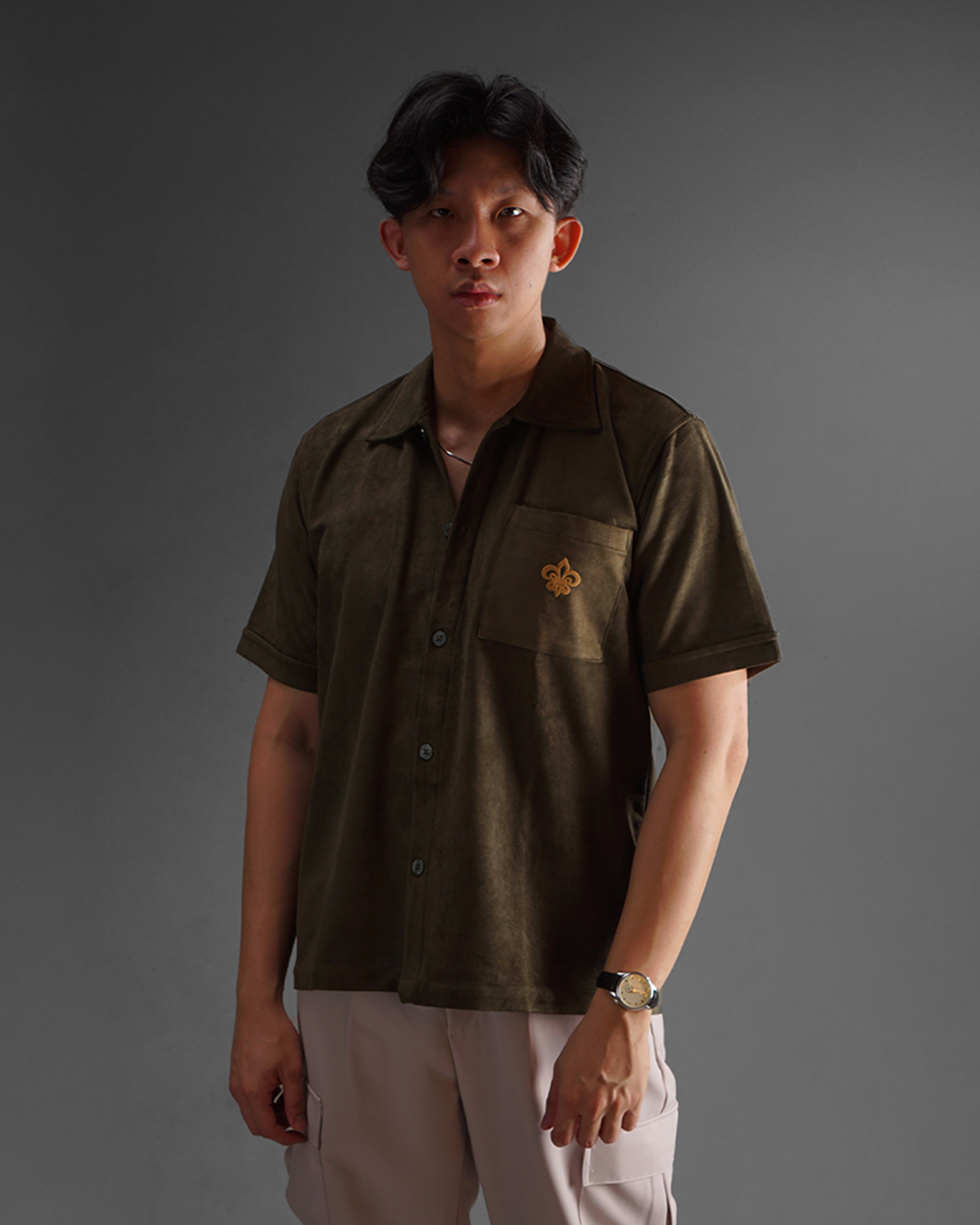 Suede Work Shirt - Dark Green