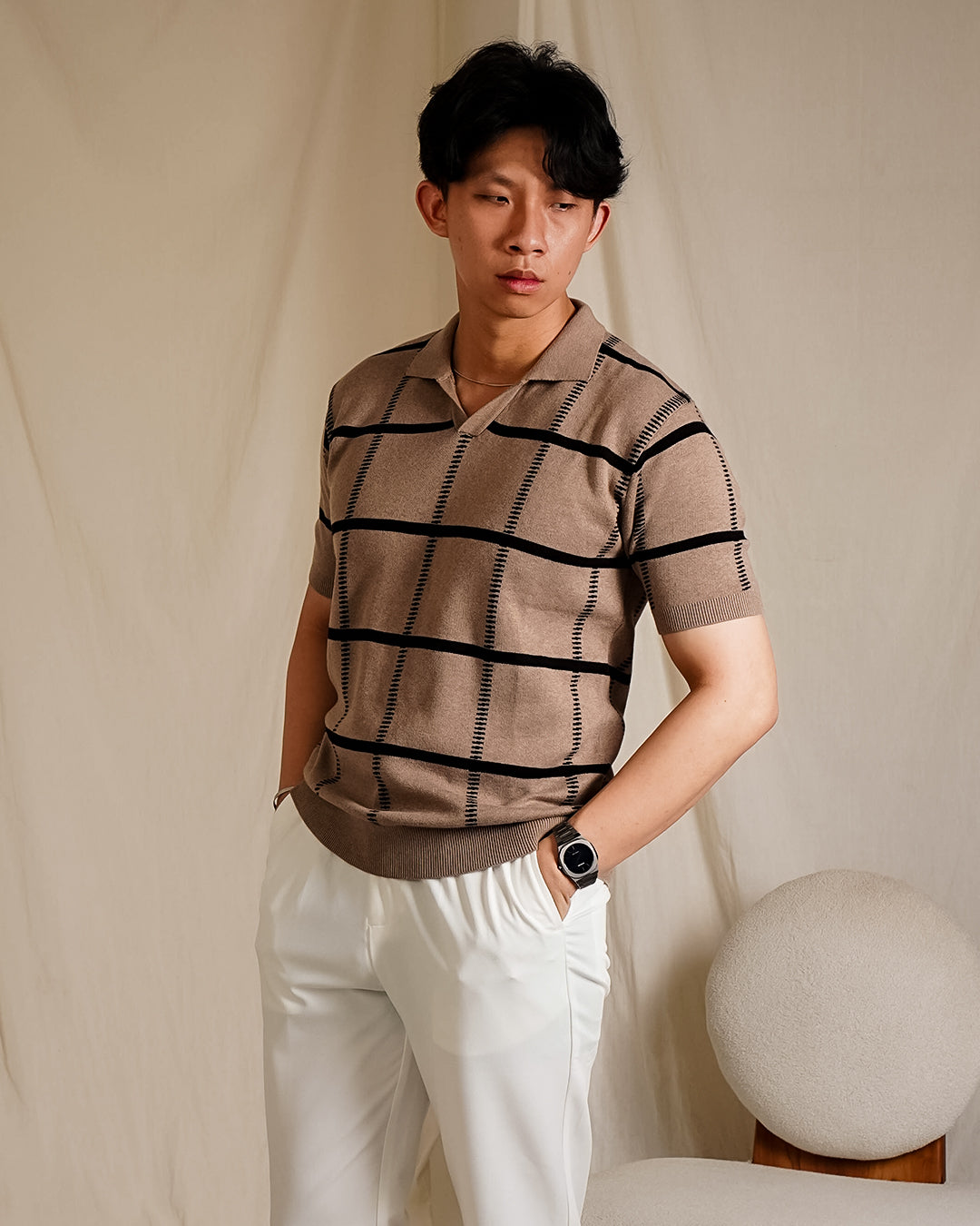 Polo Fenndy Short Sleeve Cotton - Brown