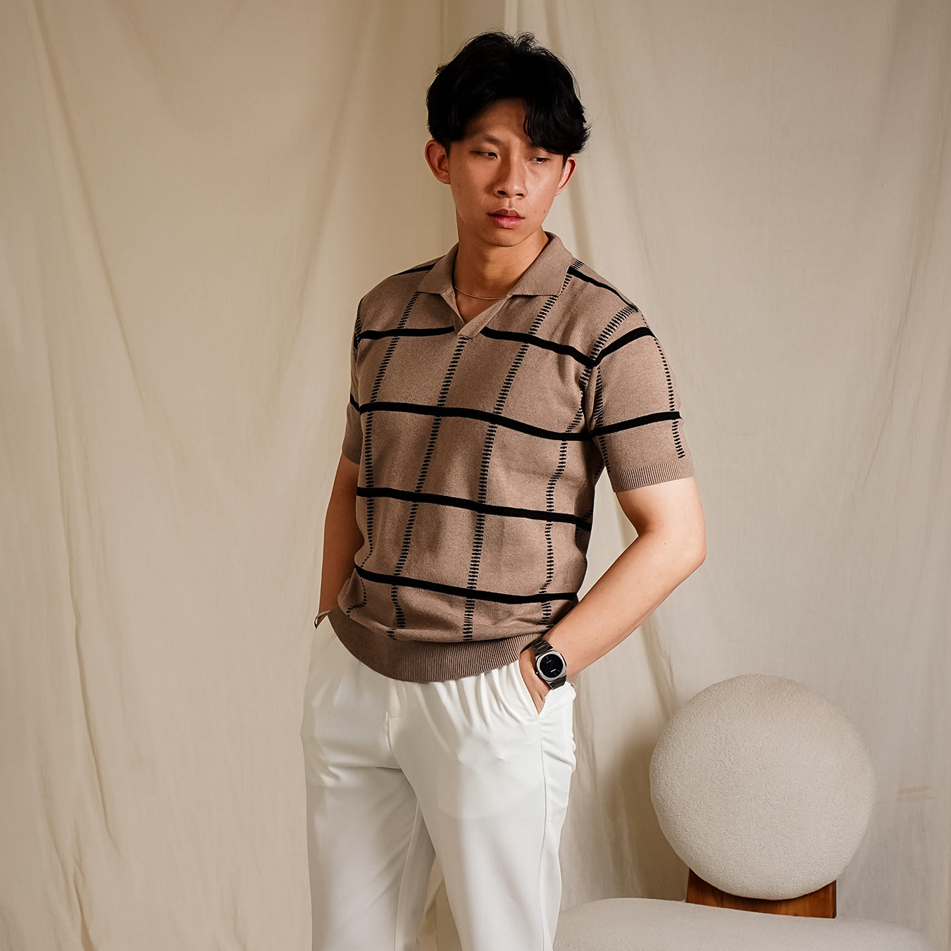 Button Up Shirt - Almond Brown