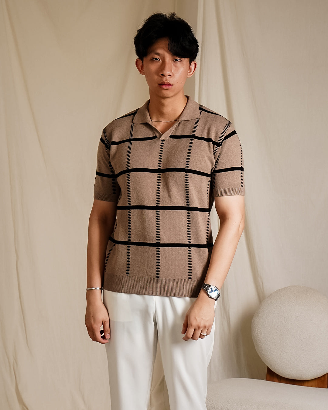 Polo Fenndy Short Sleeve Cotton - Brown