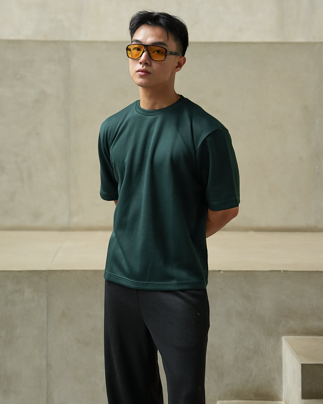 Oversize Tee Shirt Heavyweight BreezeWear - Emerald Green