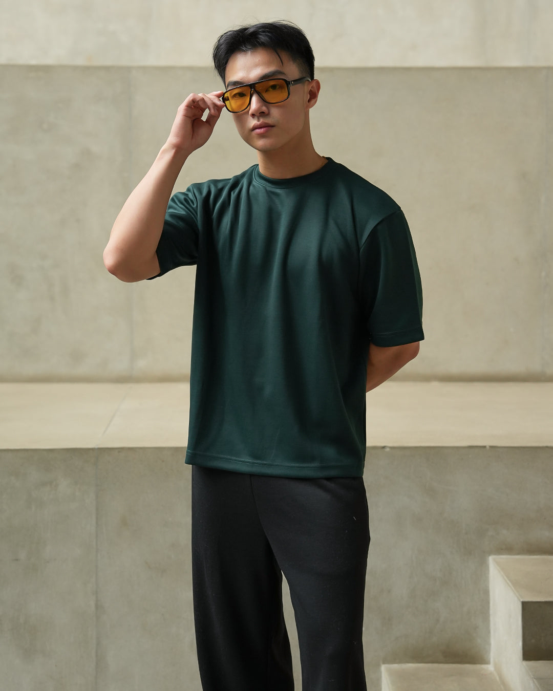 Oversize Tee Shirt Heavyweight BreezeWear - Emerald Green