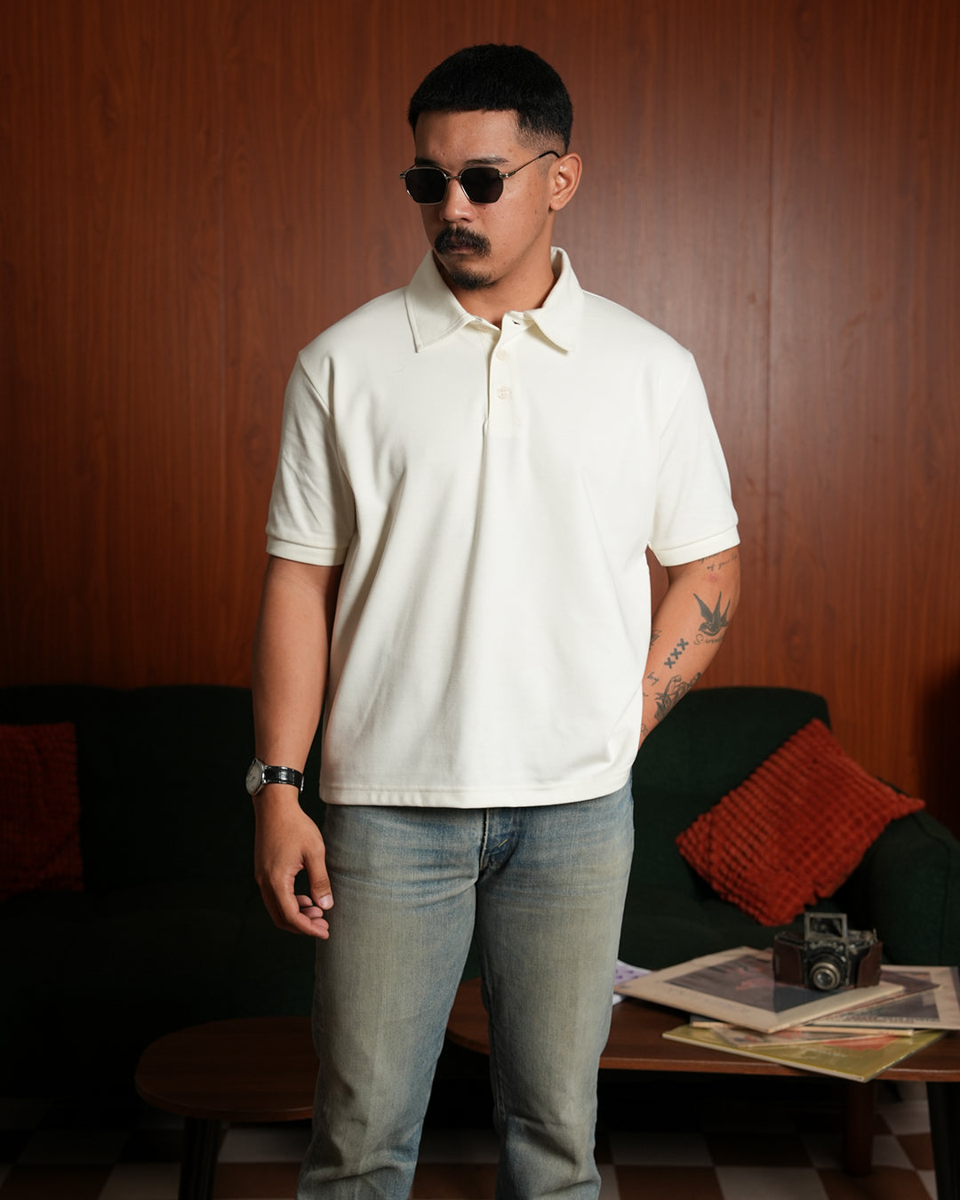 Polo Modern Fit Minimal Breeze Wear - Offwhite