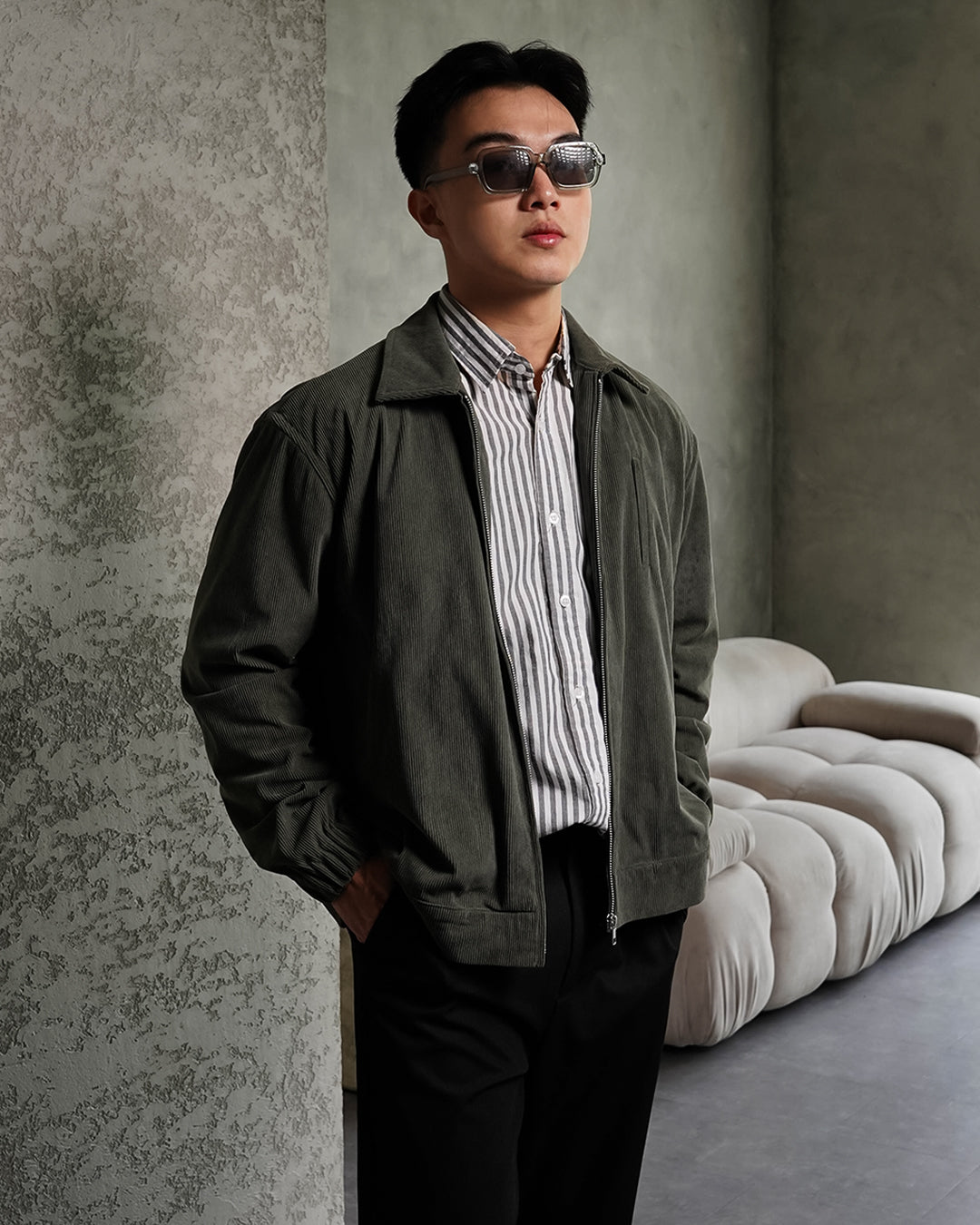 Minimal Jacket Corduroy - Army