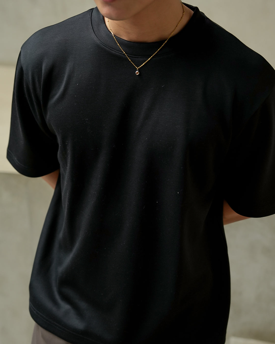 Oversize Tee Shirt Heavyweight BreezeWear - Jet Black