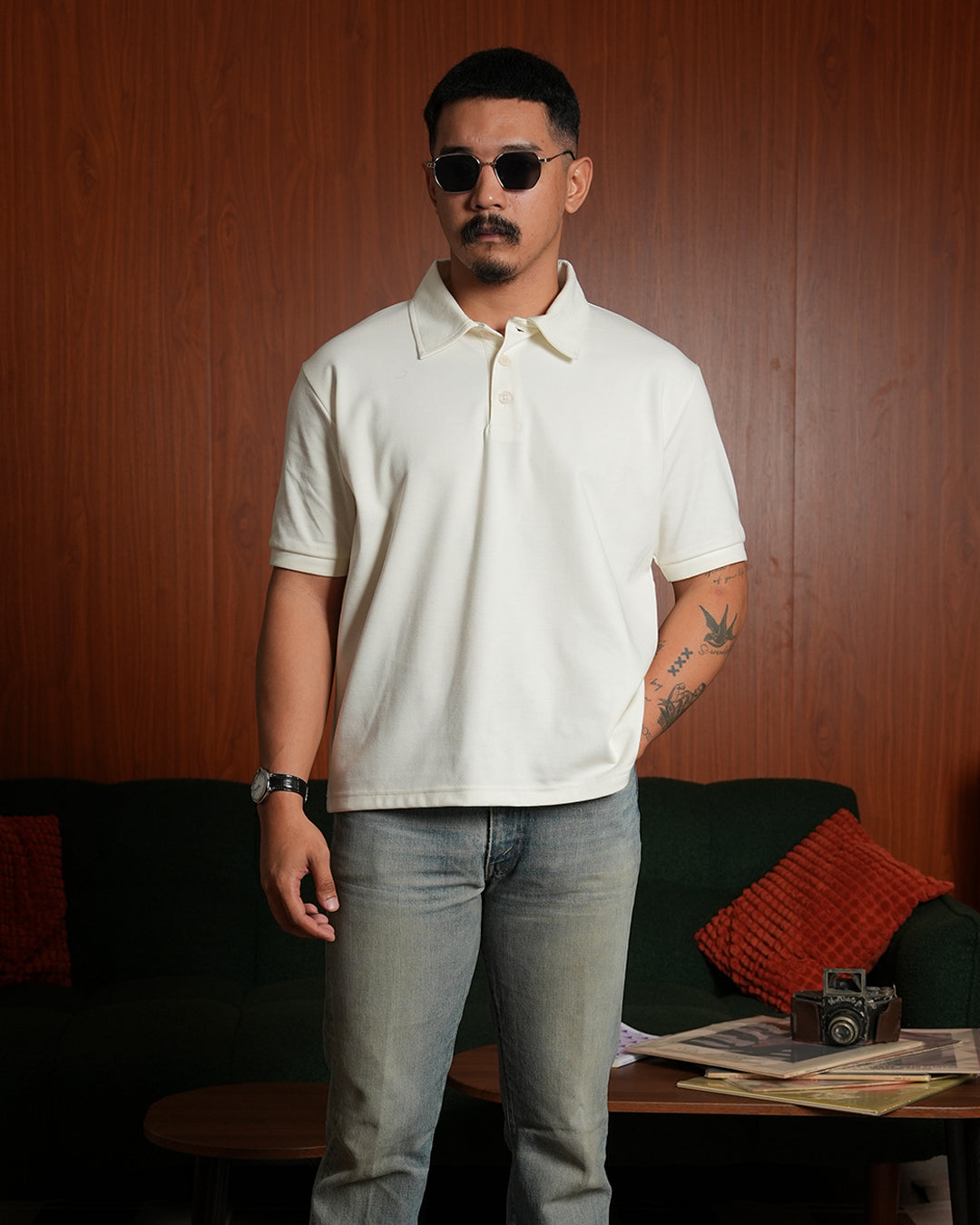 Polo Modern Fit Minimal Breeze Wear - Offwhite