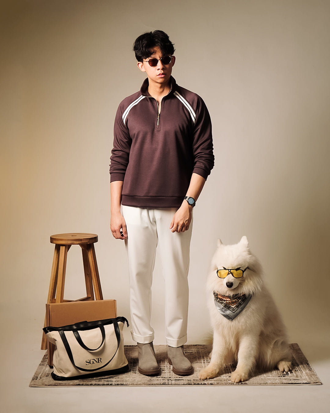 Lawson Halfzip Retro - Bracken Brown