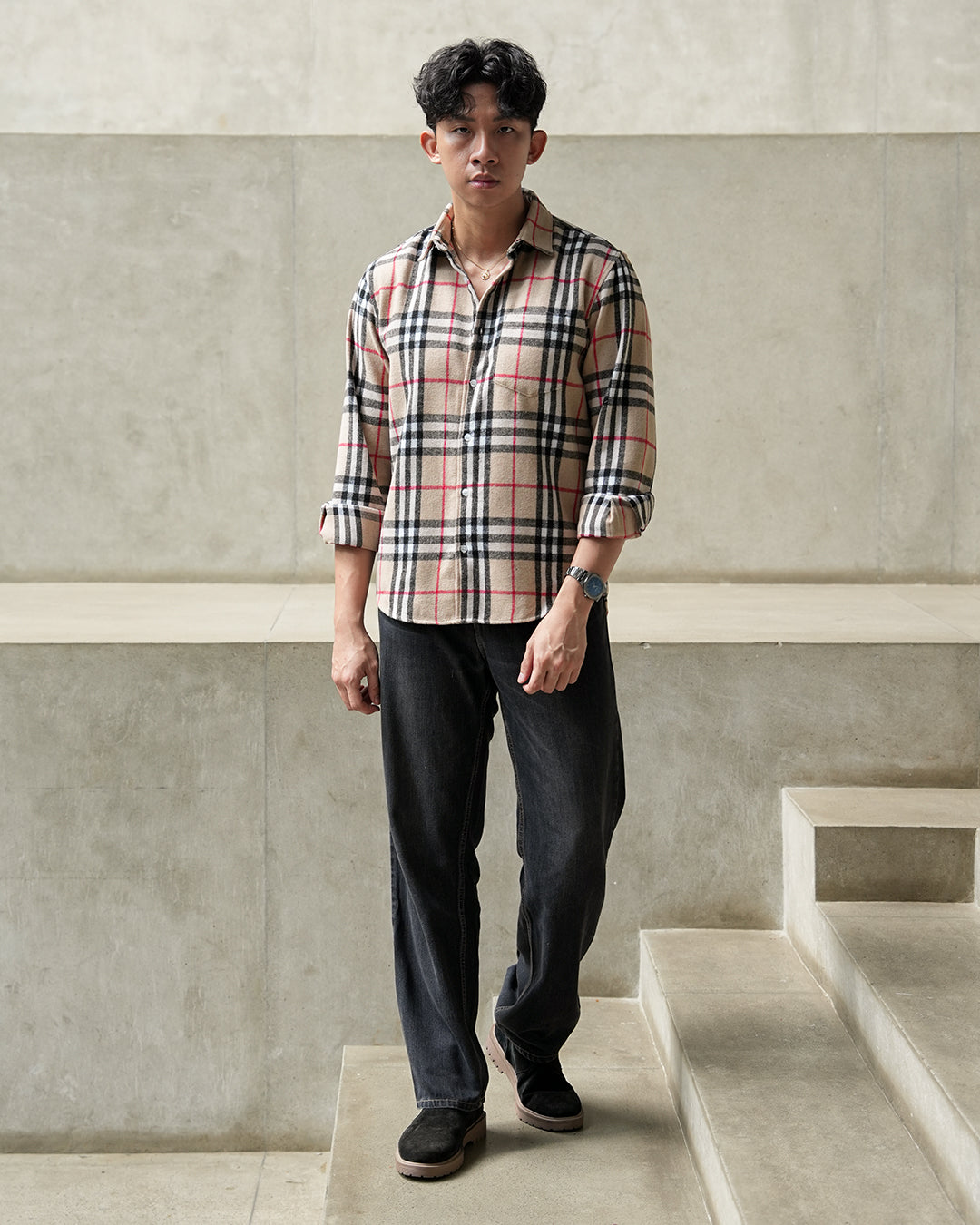 Classic Flannel Shirt - Oxford Tan