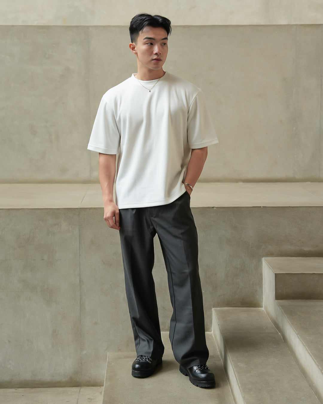 Oversize Tee Shirt Heavyweight BreezeWear - Offwhite