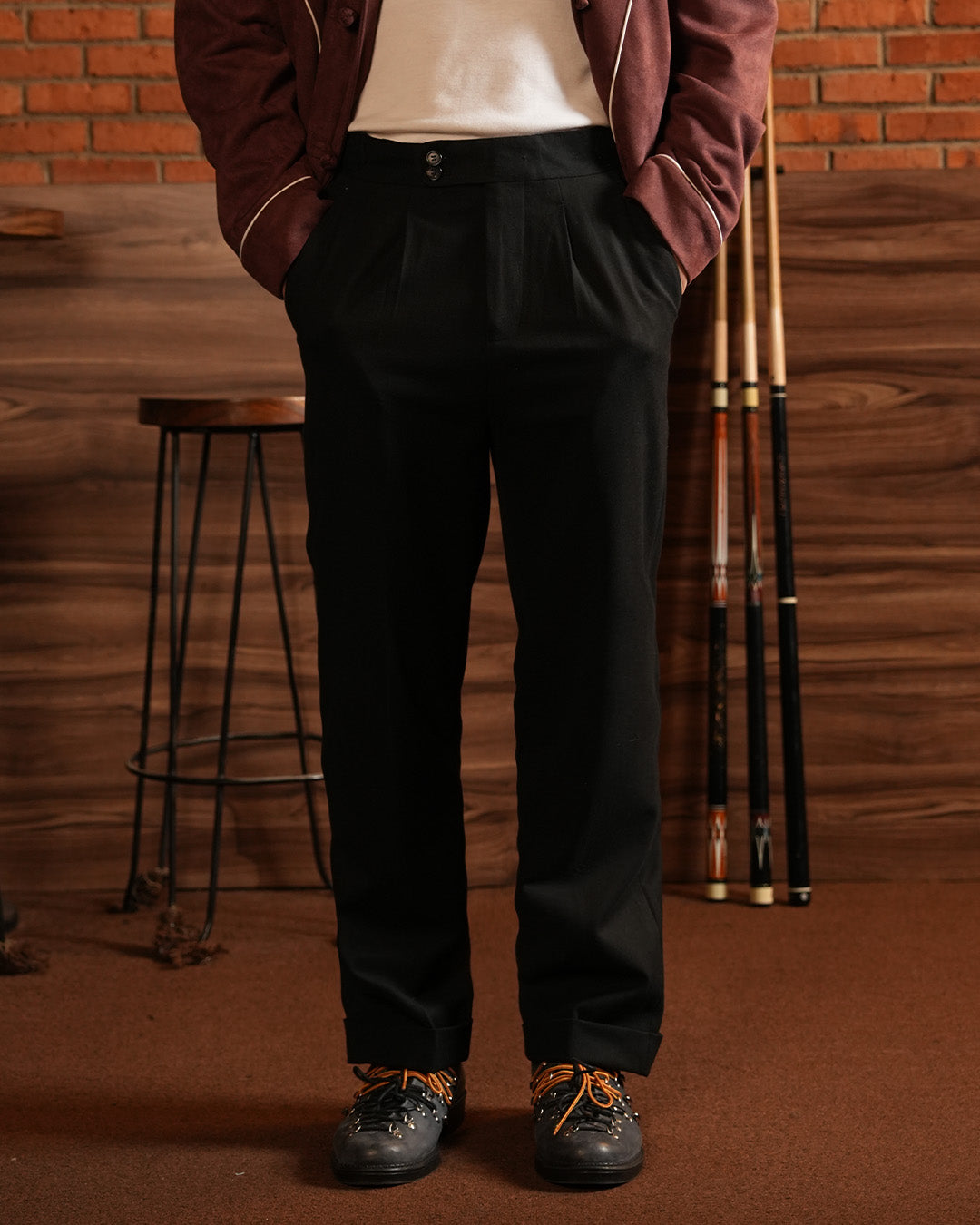 Gurkha Pants Cotton Wool - Black