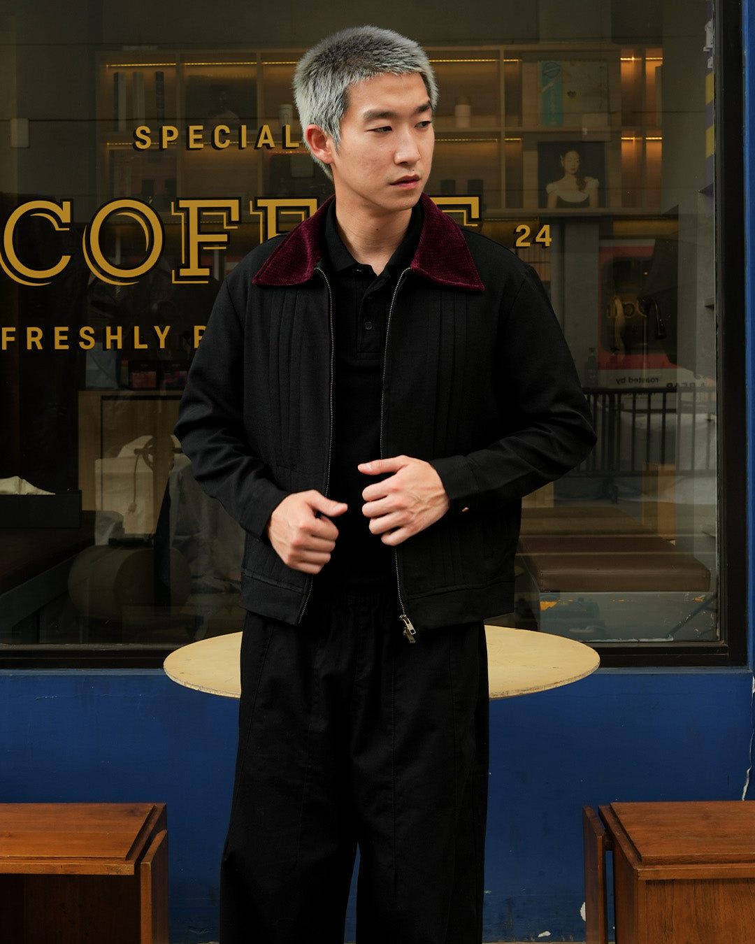 Milano Pleat Jacket - Black