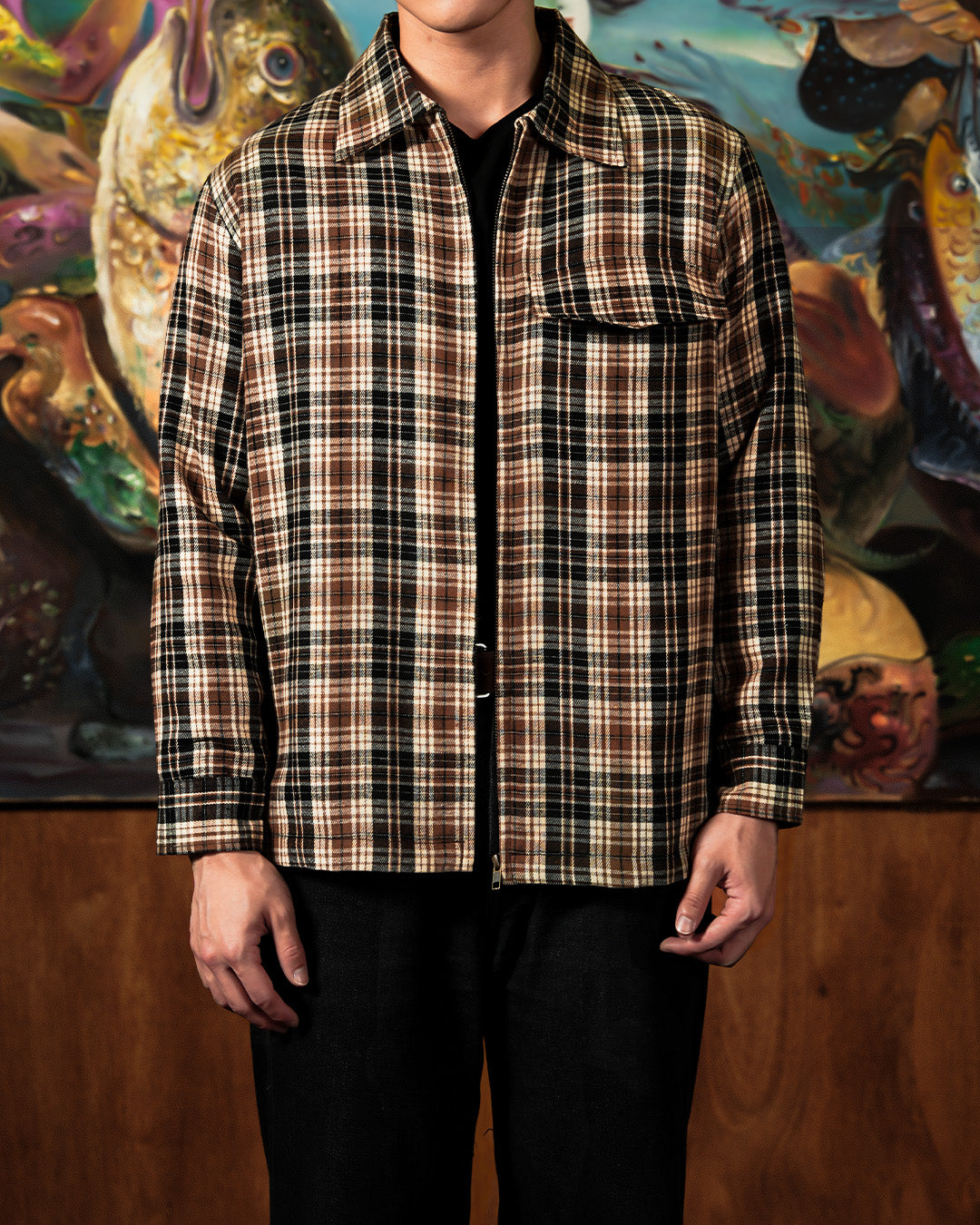 Flannel Overshirt Jacket - Hazel Tartan