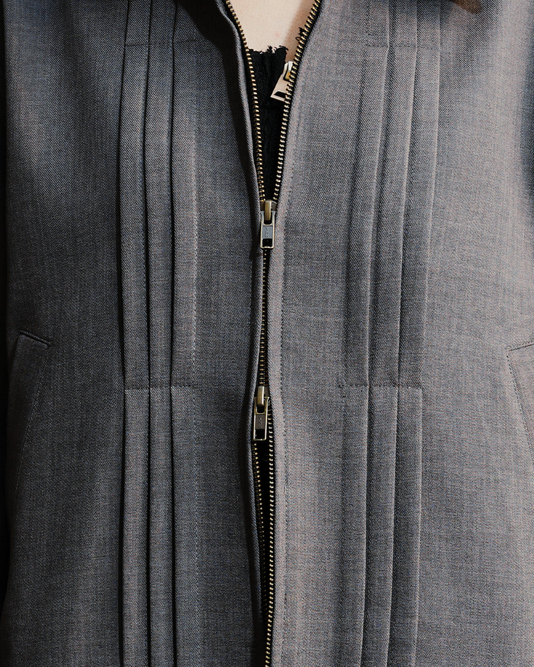 Milano Pleat Jacket - Gray