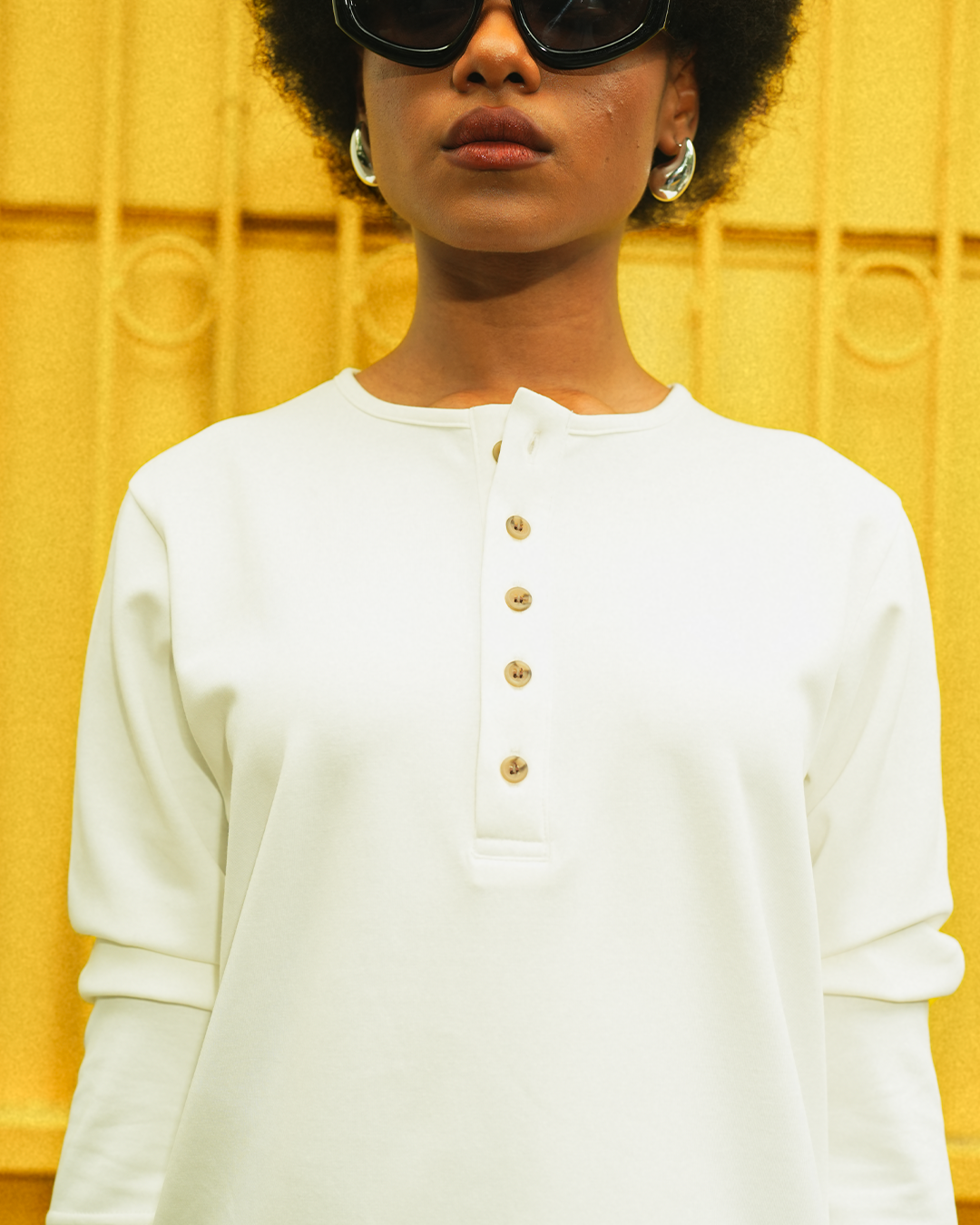Henley Shirt BreezeWear 2.0 - 3/4 Sleeve - White