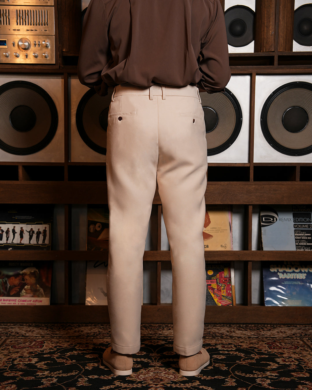 Wool Trouser Pants Sim Fit - Beige