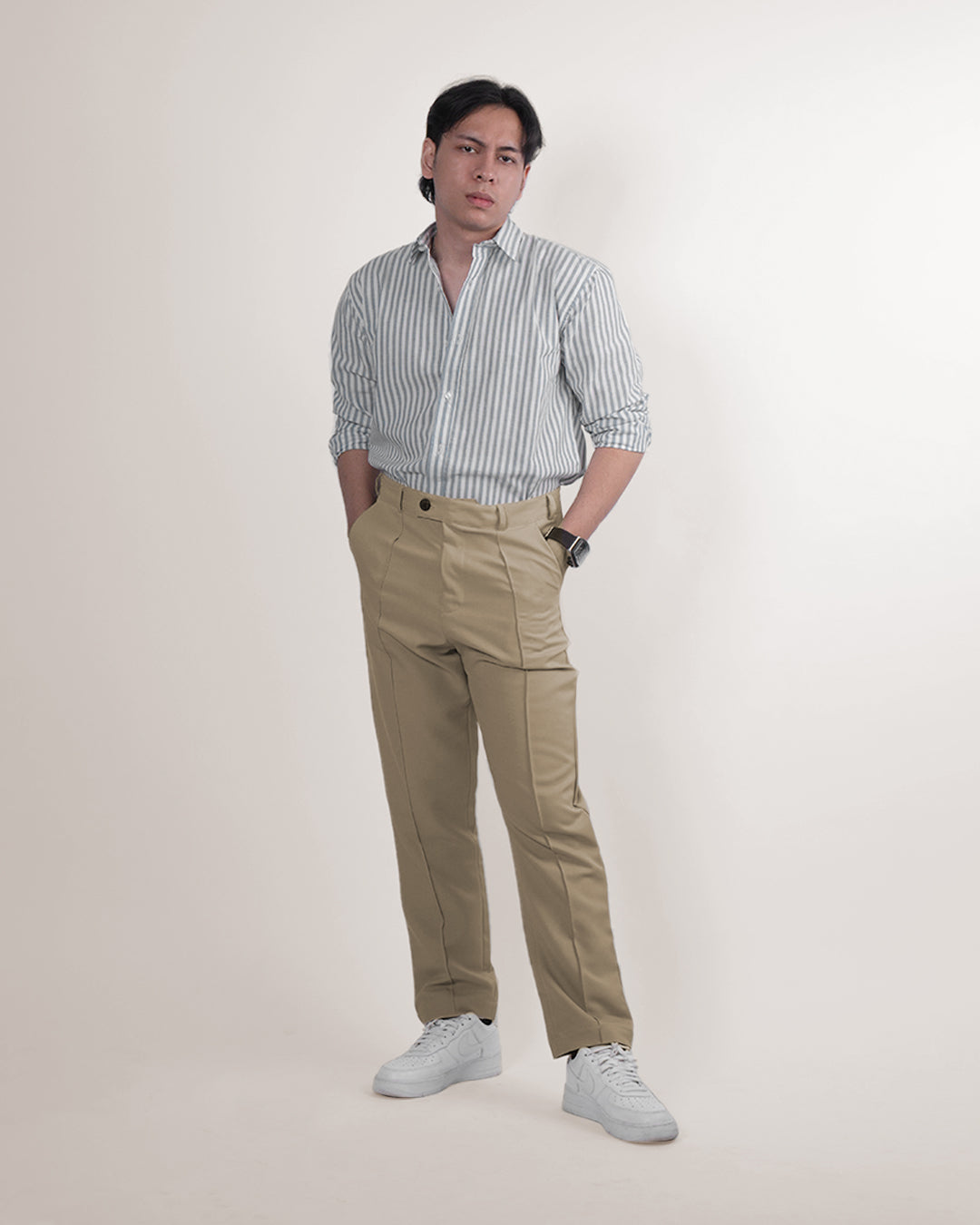Trouser Stripe Pants - Khaki