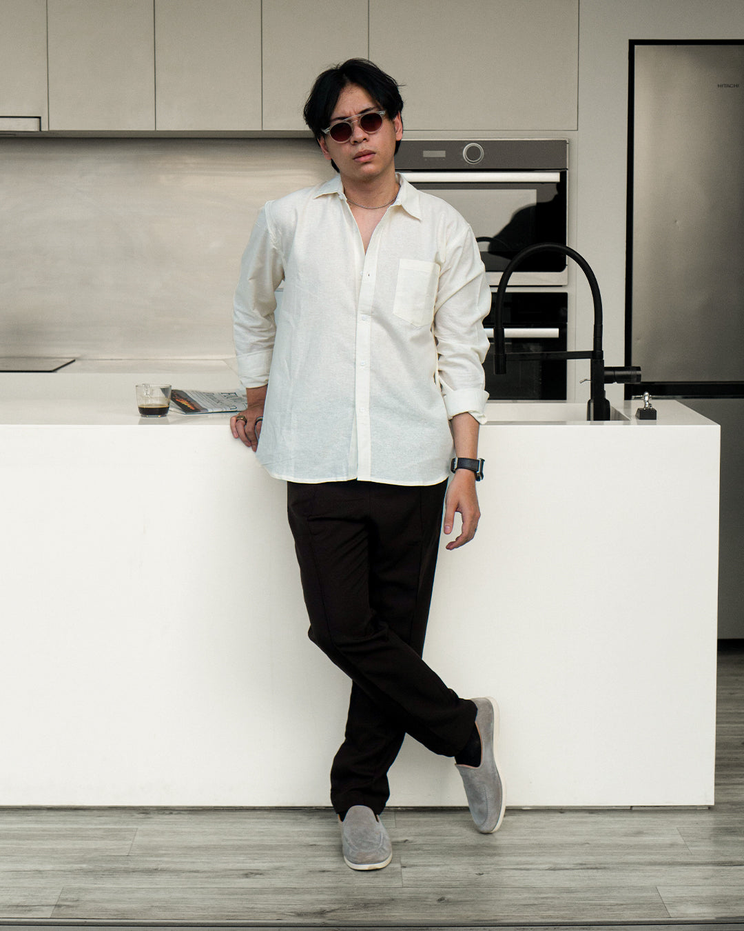 Trouser Stripe Pants - Coffee