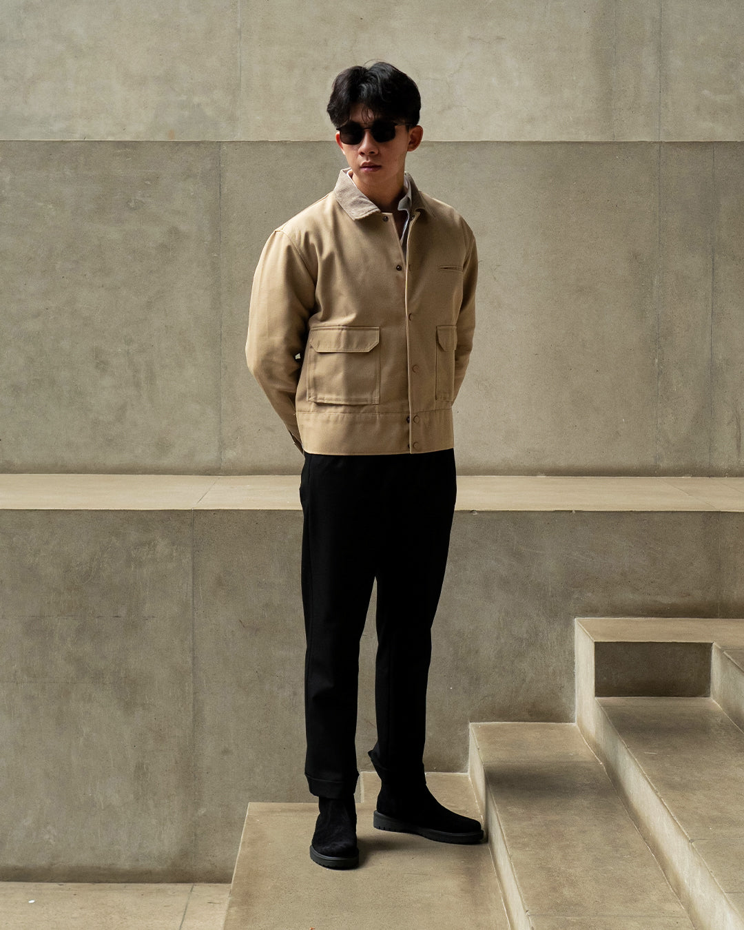 Marsotto Work Canvas Jacket - Light Gray