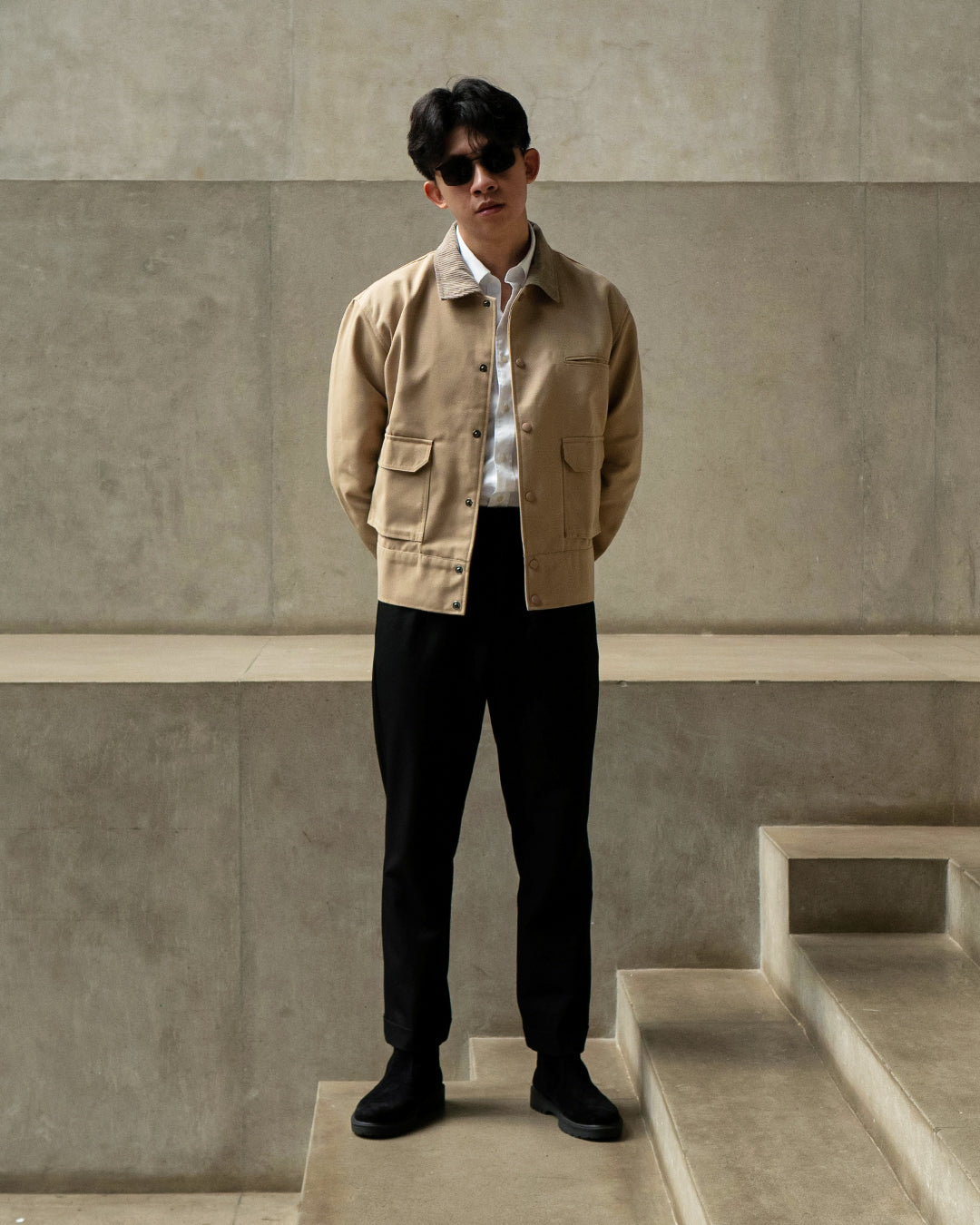 Marsotto Work Canvas Jacket - Light Gray
