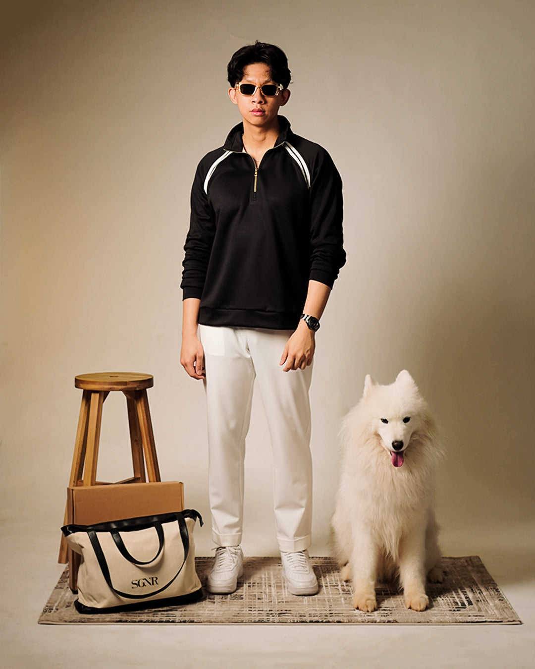 Lawson Halfzip Retro - Jet Black