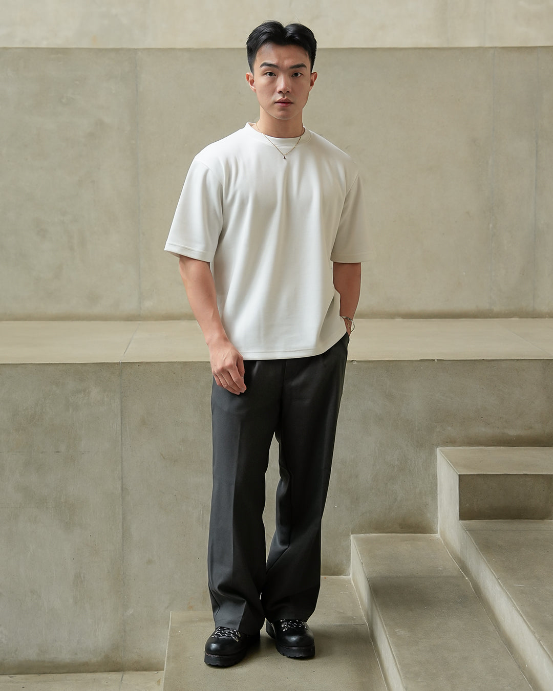 Oversize Tee Shirt Heavyweight BreezeWear - Offwhite