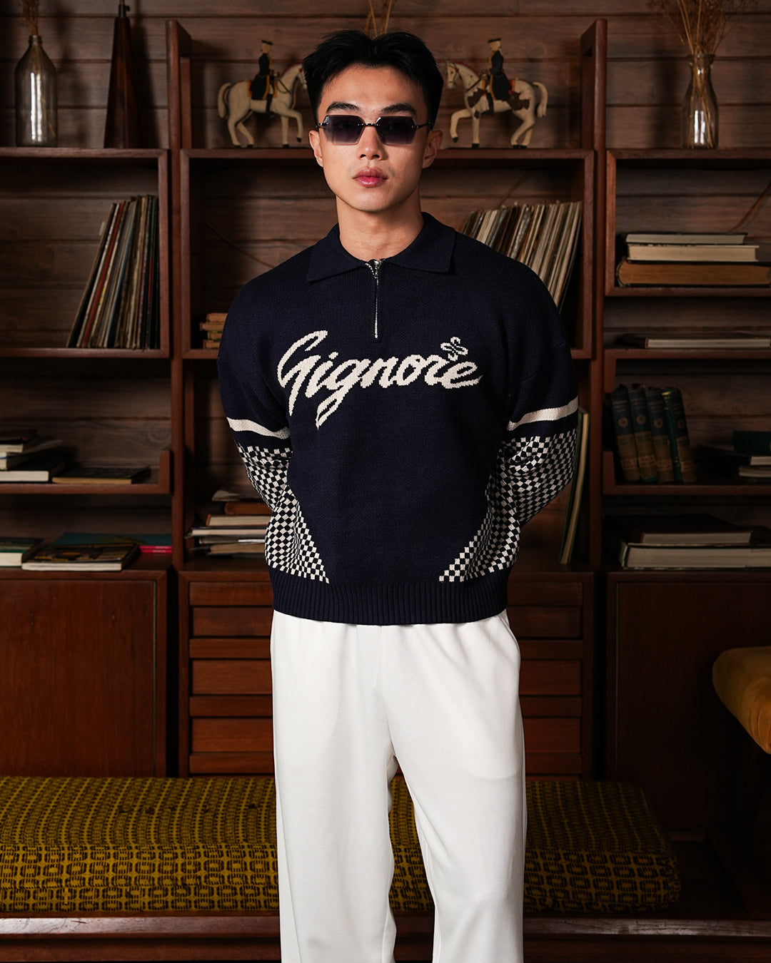Race Knitwear Half Zip SIGNORE  - Navy