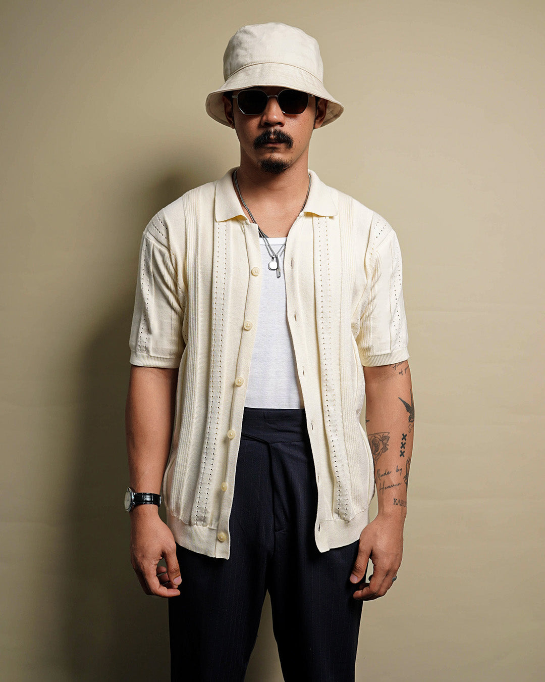 Lexington Knitwear Short Shirt Sleeve - Offwhite