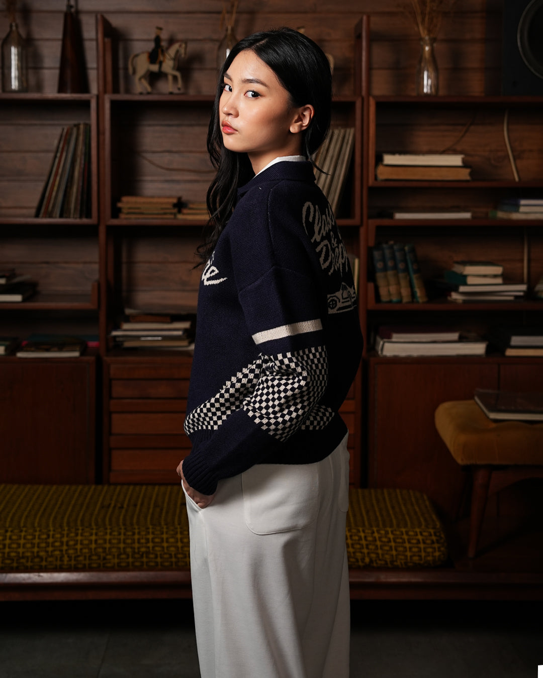 Race Knitwear Half Zip SIGNORE  - Navy