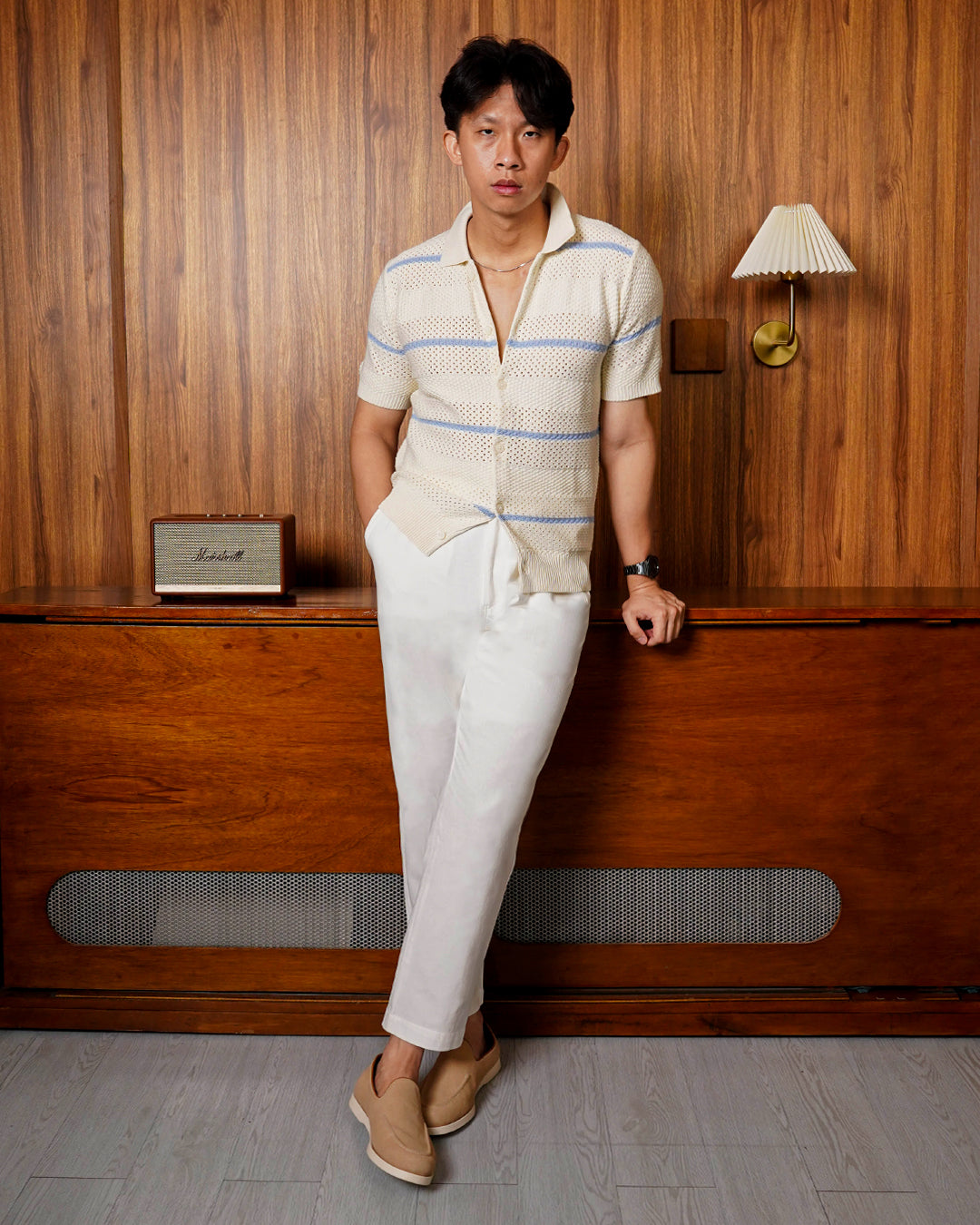 Crochet Shirt Short Sleeve - Offwhite